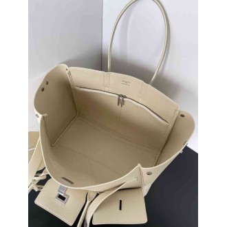 Balenciaga Bel Air Carry All Medium Bag in Beige Calfskin