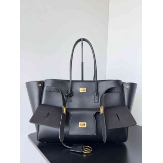 Balenciaga Bel Air Carry All Medium Bag in Black Calfskin