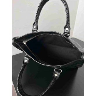 Balenciaga Le City Small Bag in Black Arena Lambskin