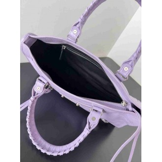 Balenciaga Le City Small Bag in Lilas Arena Lambskin