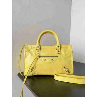 Balenciaga Le City Small Bag in Yellow Arena Lambskin