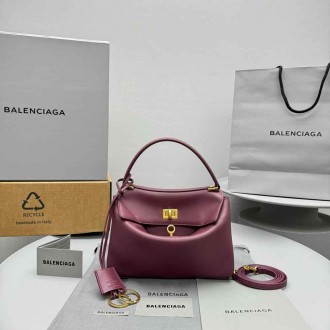 Balenciaga Rodeo Mini Bag in Burgundy Calfskin