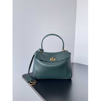 Balenciaga Rodeo Mini Bag in Dark Green Calfskin