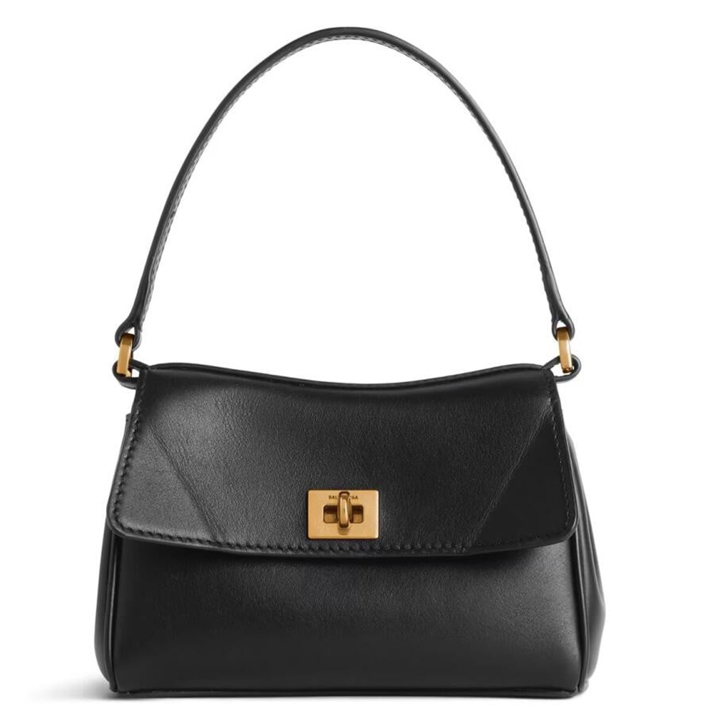 Balenciaga Rodeo Nano Bag with Chain in Black Calfskin