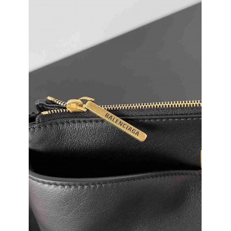 Balenciaga Rodeo Sling Pochette Bag in Black Calfskin