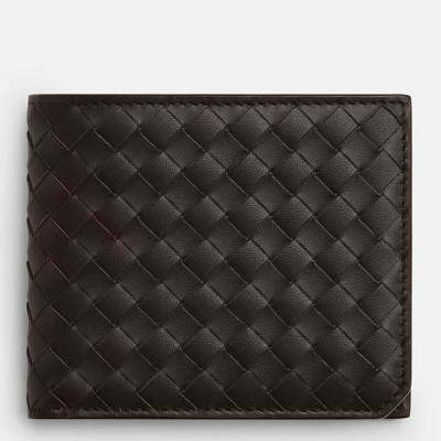 Bottega Veneta Bi-fold Wallet with Coin Purse in Fondant Intrecciato Calfskin