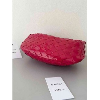 Bottega Veneta BV Jodie Mini Bag In Red Intrecciato Patent Leather