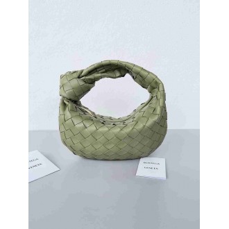Bottega Veneta BV Jodie Mini Bag In Travertine Intrecciato Lambskin