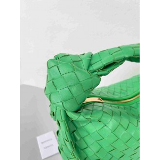 Bottega Veneta BV Jodie Teen Bag In Green Intrecciato Leather