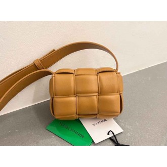 Bottega Veneta Candy Padded Cassette Bag In Camel Lambskin