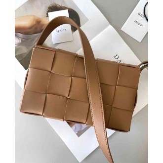 Bottega Veneta Cassett Bag In Caramel Intrecciato Lambskin