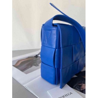Bottega Veneta Cassett Bag In Cobalt Wrinkled Calfskin