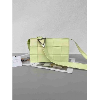 Bottega Veneta Cassett Bag In Lemon Wrinkled Calfskin