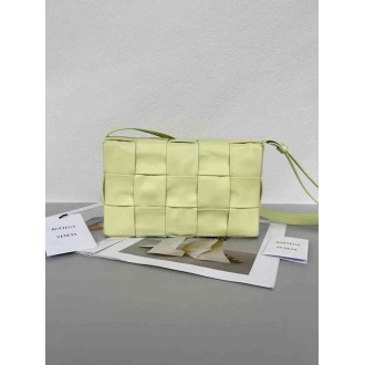 Bottega Veneta Cassett Bag In Lemon Wrinkled Calfskin