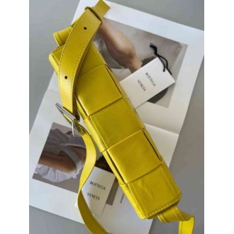 Bottega Veneta Cassett Bag In Yellow Wrinkled Calfskin