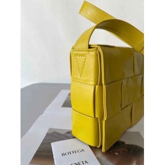 Bottega Veneta Cassett Bag In Yellow Wrinkled Calfskin
