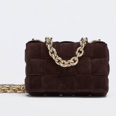 Bottega Veneta Chain Cassette Bag In Fondant Suede