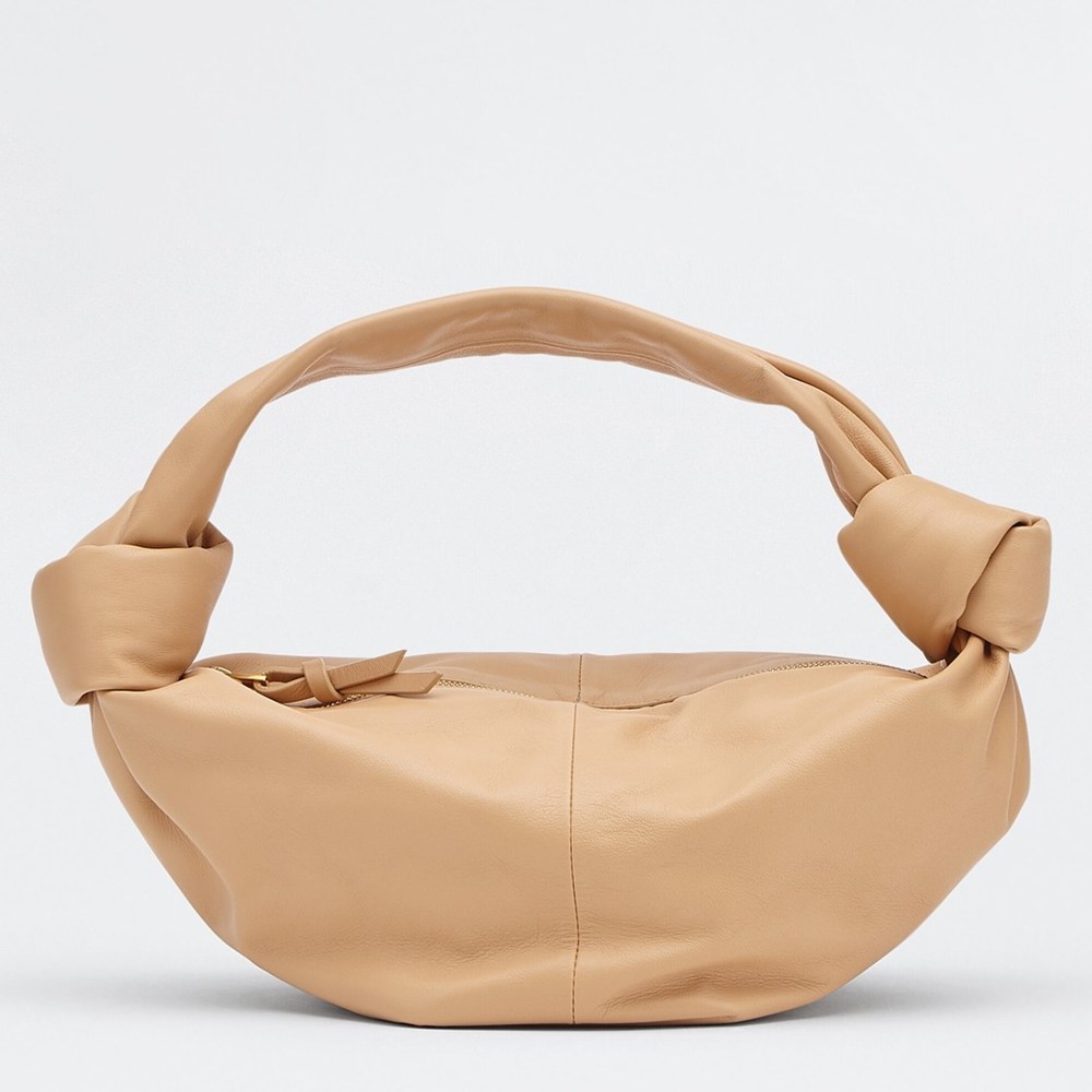 Bottega Veneta Double Knot Bag In Beige Calfskin