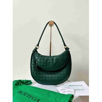 Bottega Veneta Gemelli Medium Bag in Emerald Green Intrecciato Lambskin