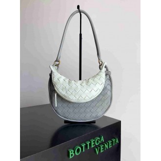 Bottega Veneta Gemelli Small Bag in Grey Glacier Intrecciato Lambskin