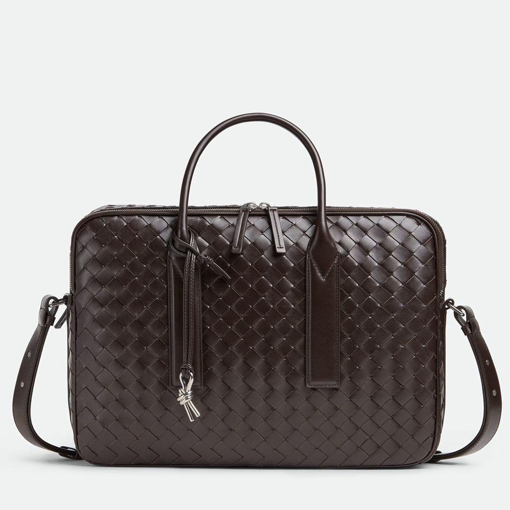Bottega Veneta Getaway Briefcase in Fondant Intrecciato Calfskin