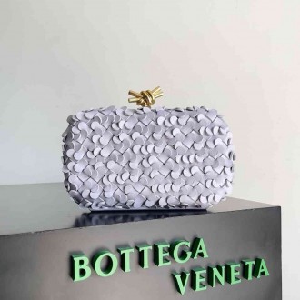 Bottega Veneta Knot Minaudiere Clutch in Oyster Sequins Lambskin