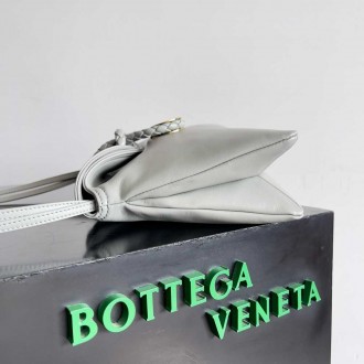 Bottega Veneta Medium Liberta Bag in Grey Calfskin