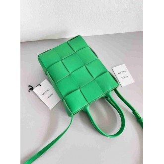 Bottega Veneta Mini Cassette Tote Bag In Parakeet Lambskin