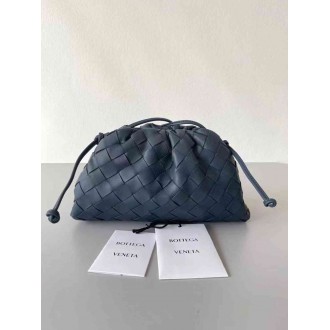 Bottega Veneta Mini Pouch In Thunder Intrecciato Lambskin