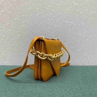 Bottega Veneta Mount Small Bag In Yellow Calfskin