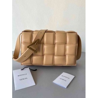 Bottega Veneta Padded Cassette Bag In Almond Lambskin