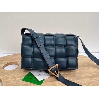 Bottega Veneta Padded Cassette Bag In Dark Blue Intrecciato Lambskin