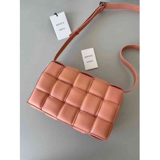 Bottega Veneta Padded Cassette Bag In Peachy Lambskin