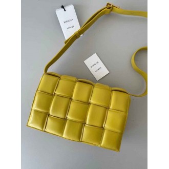Bottega Veneta Padded Cassette Bag In Yellow Lambskin
