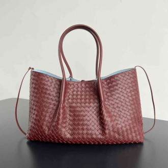 Bottega Veneta Pinacoteca Small Bag in Barolo Intrecciato Calfskin