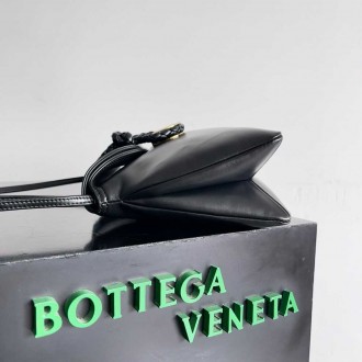 Bottega Veneta Small Liberta Bag in Black Calfskin