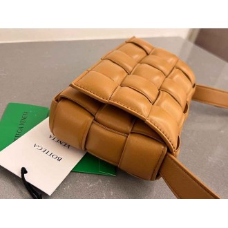 Bottega Veneta Small Padded Cassette Bag In Camel Lambskin