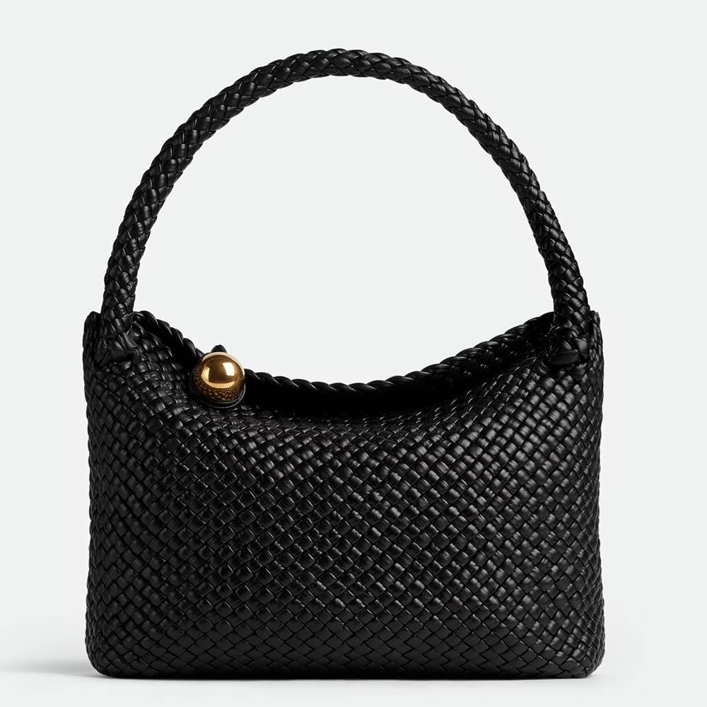 Bottega Veneta Tosca Bag in Black Intrecciato Calfskin