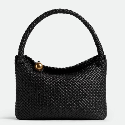 Bottega Veneta Tosca Bag in Black Intrecciato Calfskin