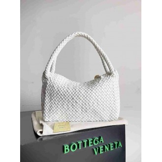 Bottega Veneta Tosca Bag in White Intrecciato Calfskin