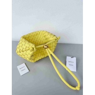 Bottega Veneta Turn Bag In Yellow Intrecciato Lambskin