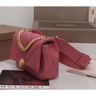 Bvlgari Serpenti Cabochon Small Bag In Pink Leather