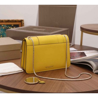 Bvlgari Serpenti Forever Medium Shoulder Bag in Yellow Calfskin