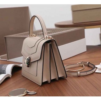 Bvlgari Serpenti Forever Small Bag In Beige Calfskin