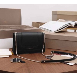 Bvlgari Serpenti Forever Small Cross-body Bag In Black Calfskin