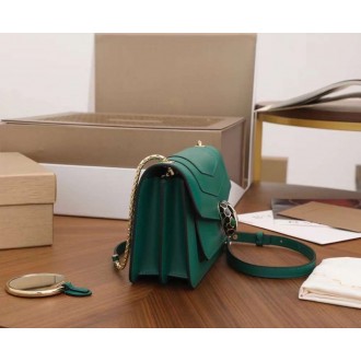 Bvlgari Serpenti Forever Small Crossbody Bag In Green Calfskin