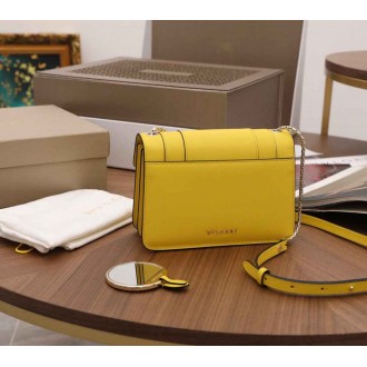 Bvlgari Serpenti Forever Small Crossbody Bag in Yellow Calfskin