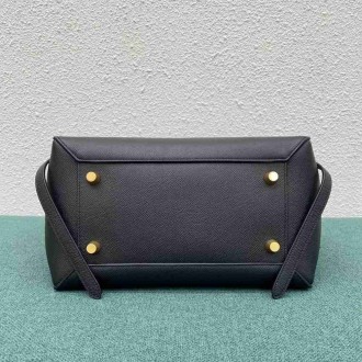Celine Belt Mini Bag In Black Grained Calfskin