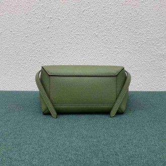 Celine Belt Nano Bag In Light Khaki Grained Calfskin