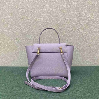 Celine Belt Nano Bag In Lilas Grained Calfskin